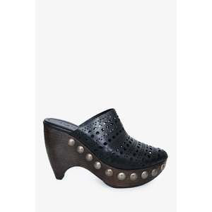 Alaïa Black Leather Cut-out Studded Clogs Size 37